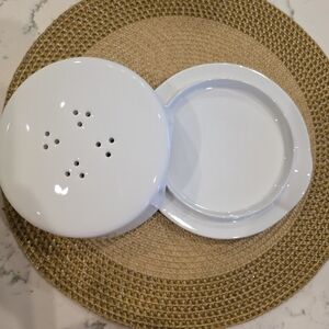Avon Expressions White Ceramic Brie Baker